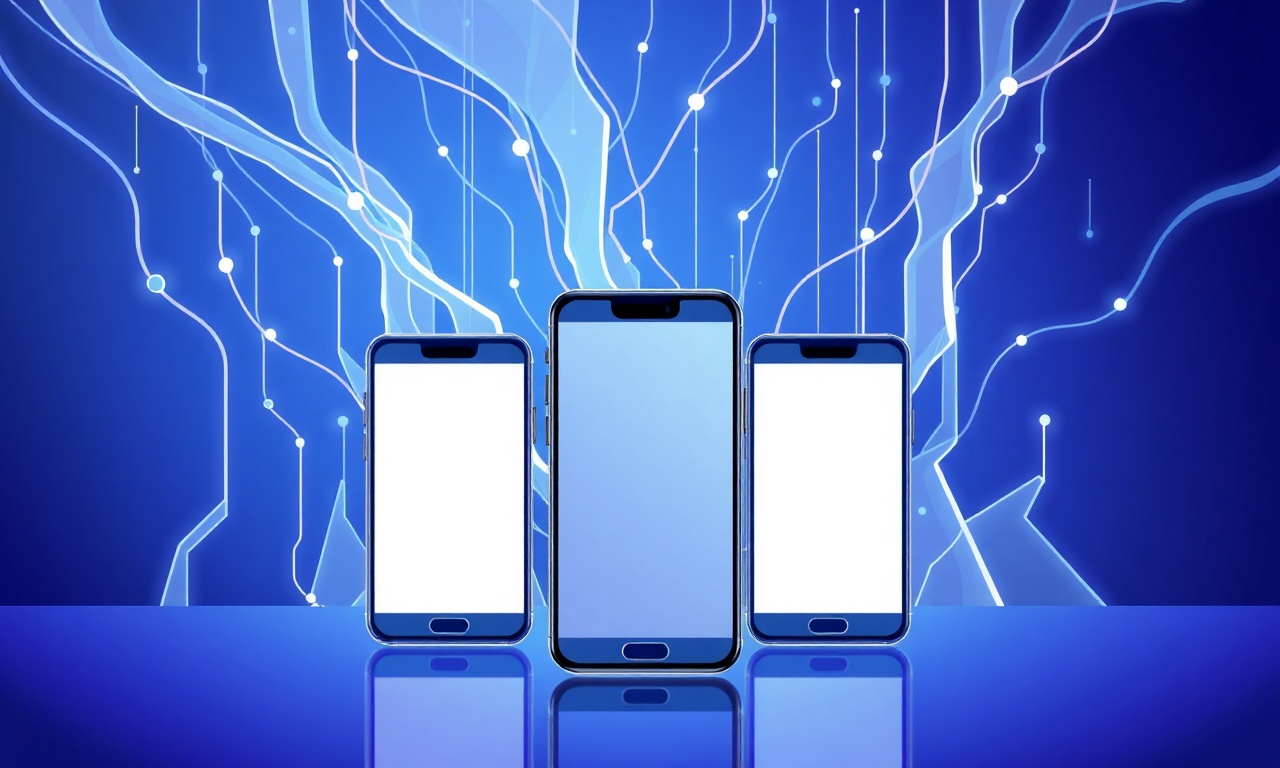 Abstract crystalline network symbolizing virtual phone number use