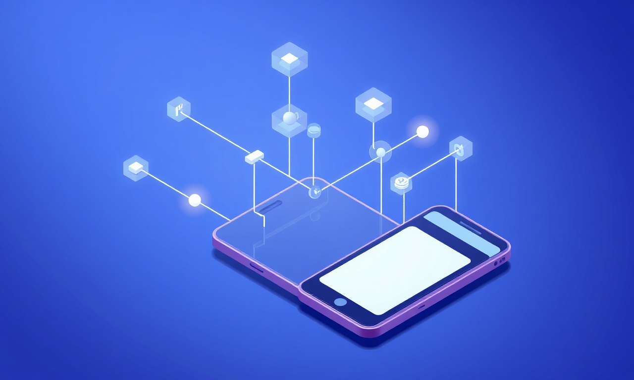 Isometric abstract network illustrating bulk account creation