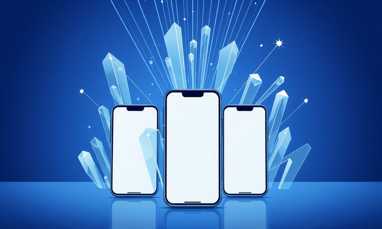 Crystalline abstract shapes symbolizing scalability of virtual numbers