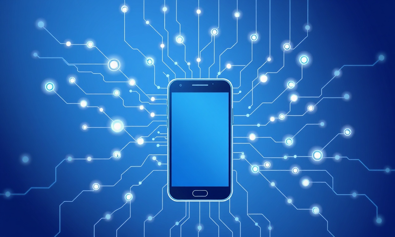 Abstract circuitry symbolizing virtual number provisioning technology