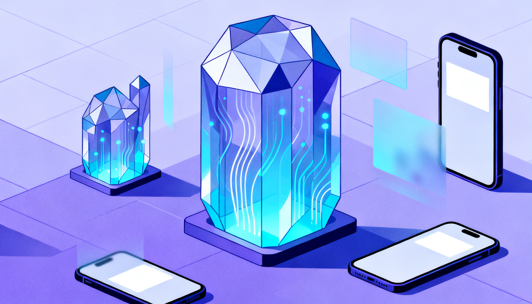 Crystalline abstract structure symbolizing data privacy