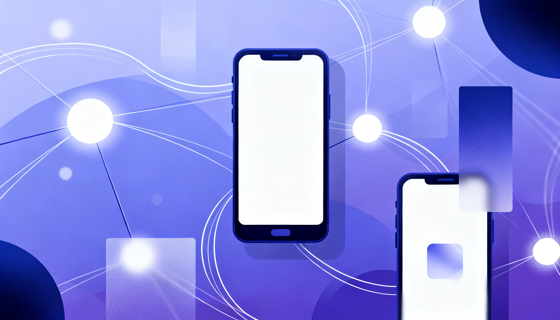 Abstract network symbolizing temporary phone number connections