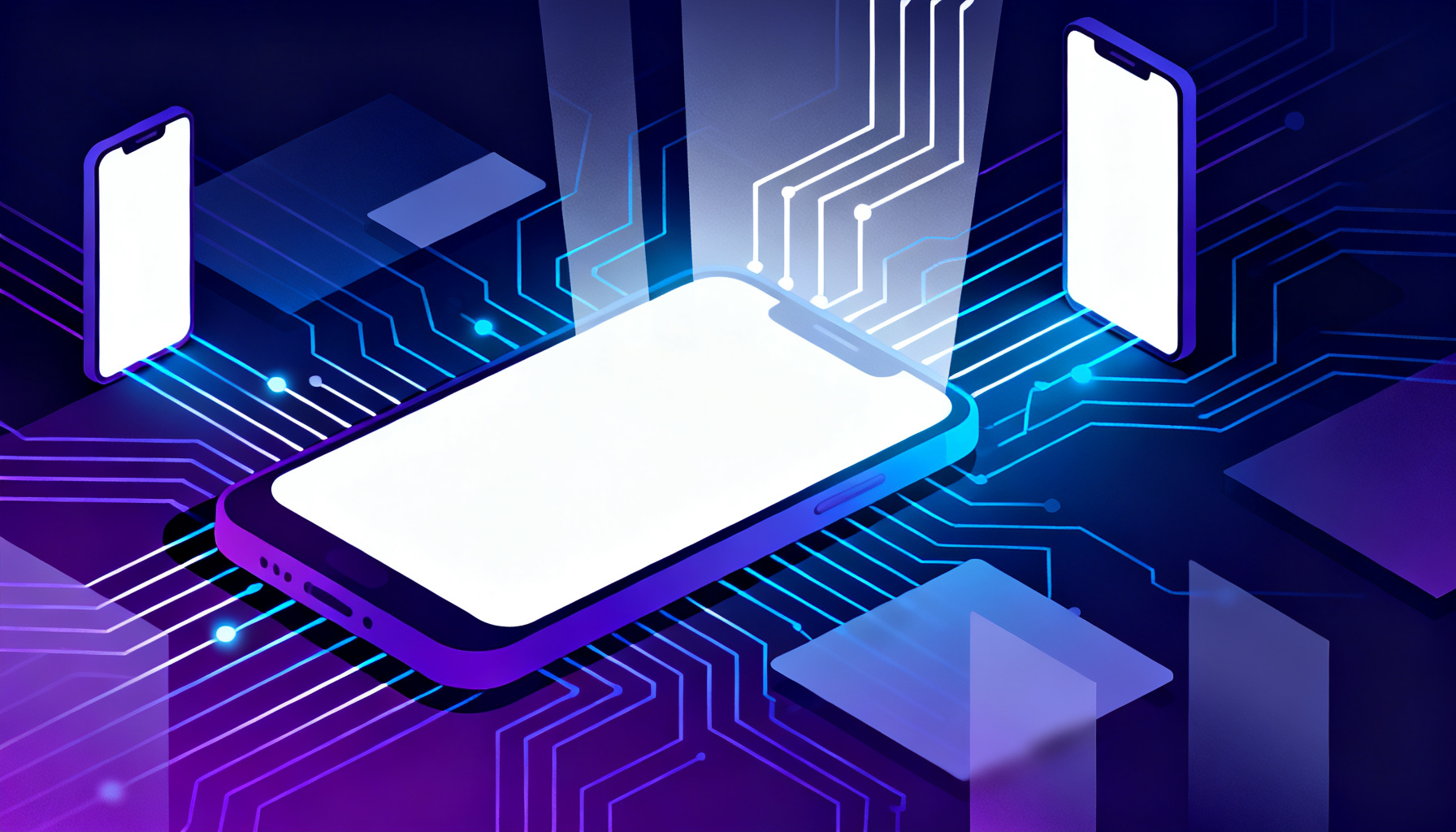Abstract futuristic tech network