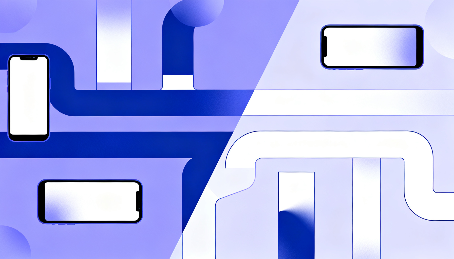 Abstract data flow showing feature comparison