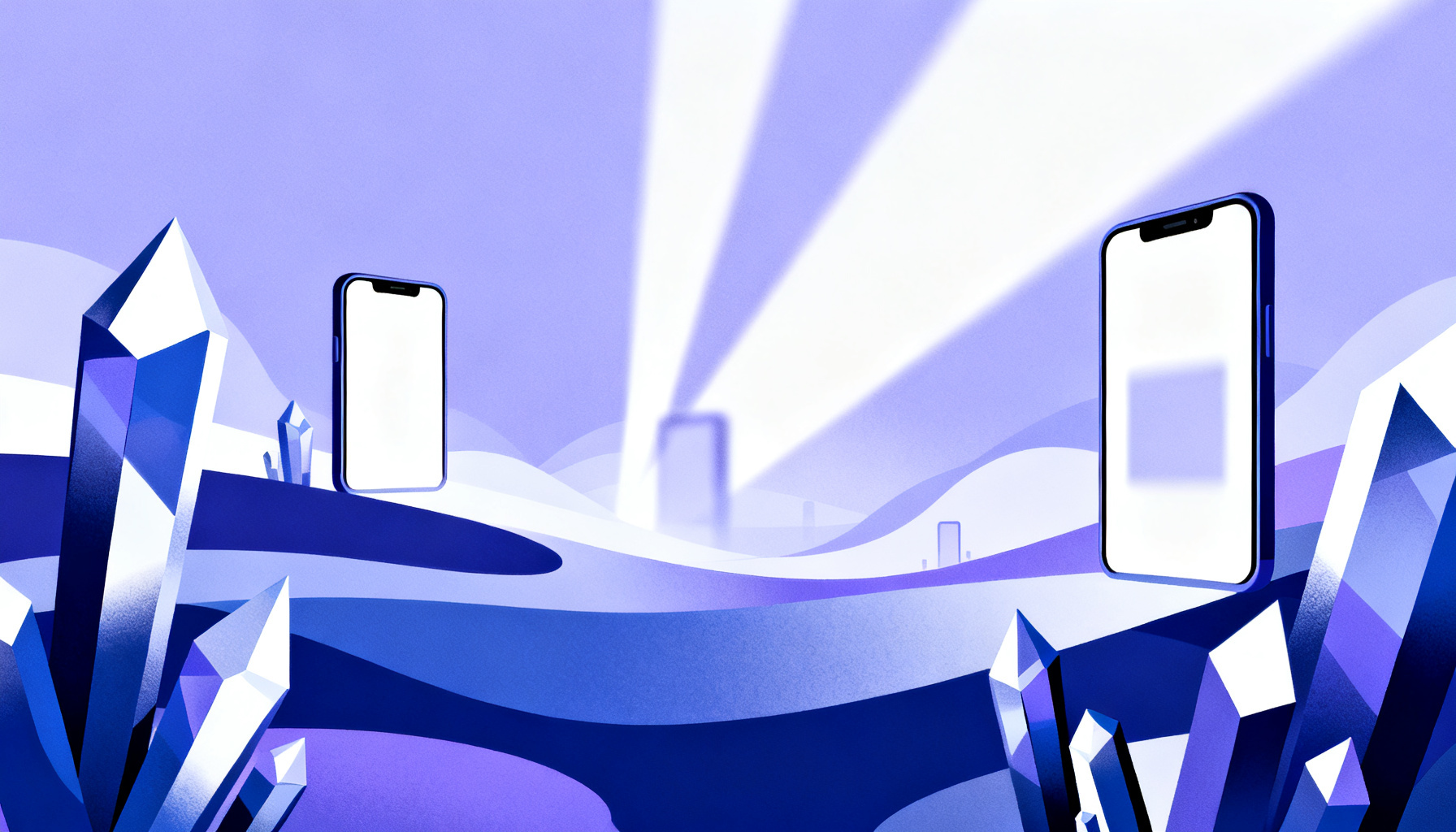 Futuristic abstract crystalline innovation