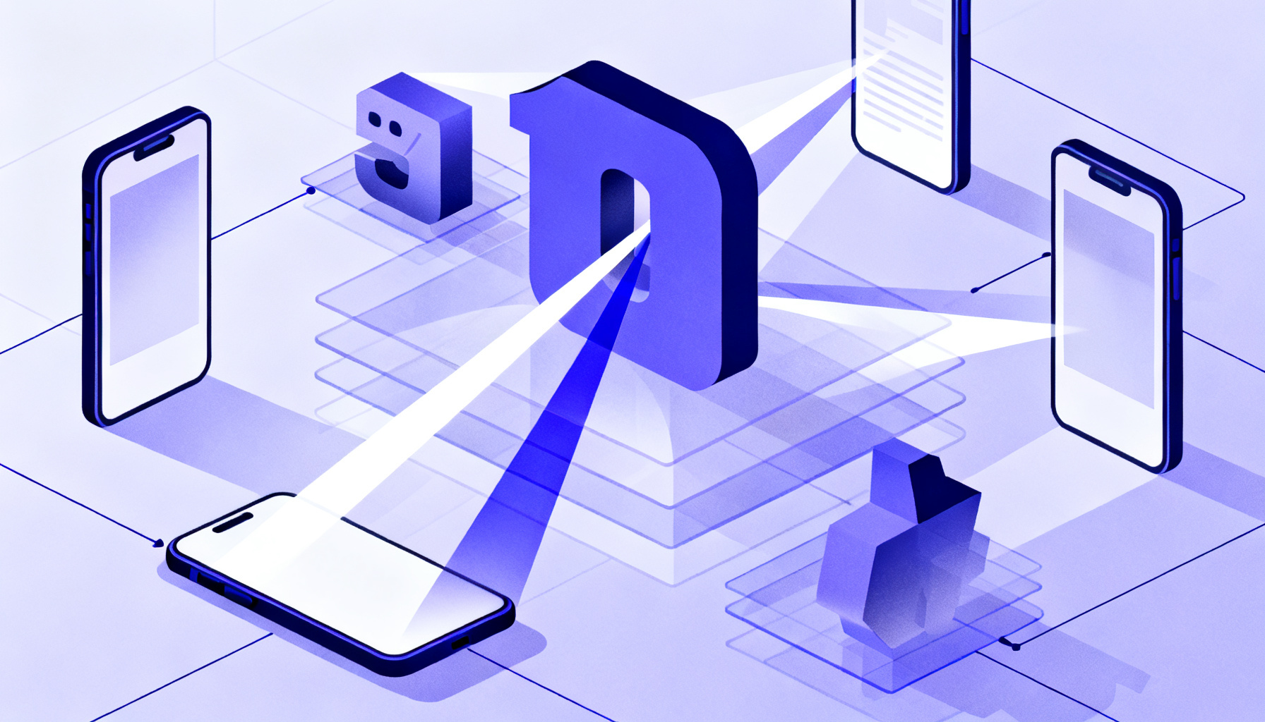 Isometric shapes representing disposable number types