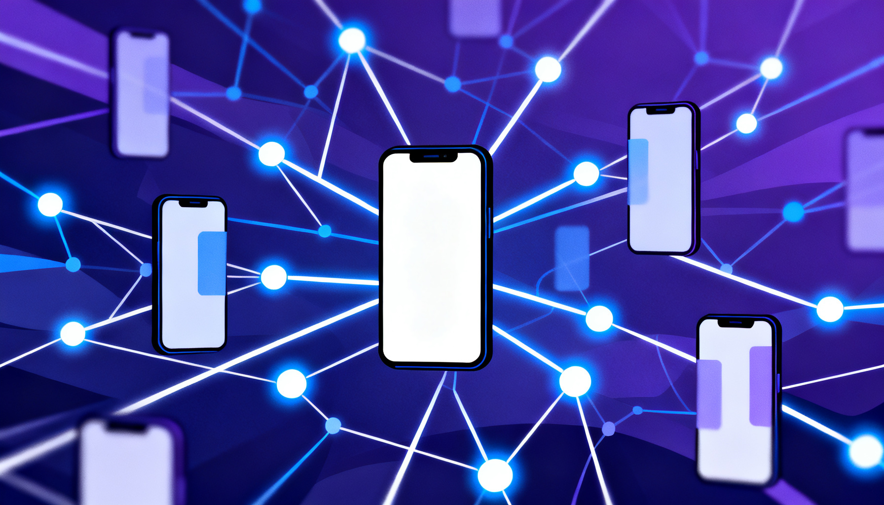 Abstract futuristic network representing advanced features