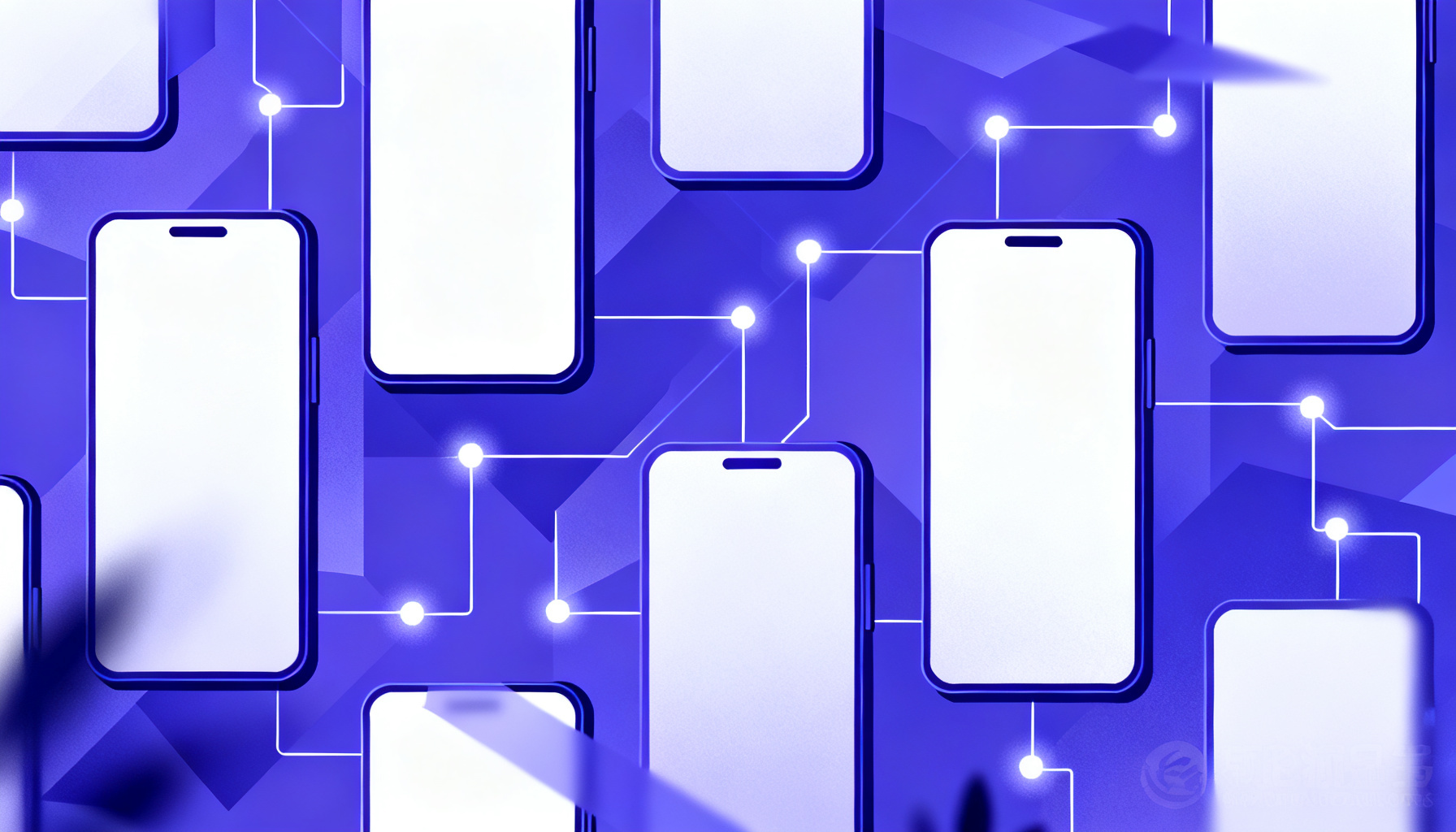 Fragmented glowing lines representing troubleshooting