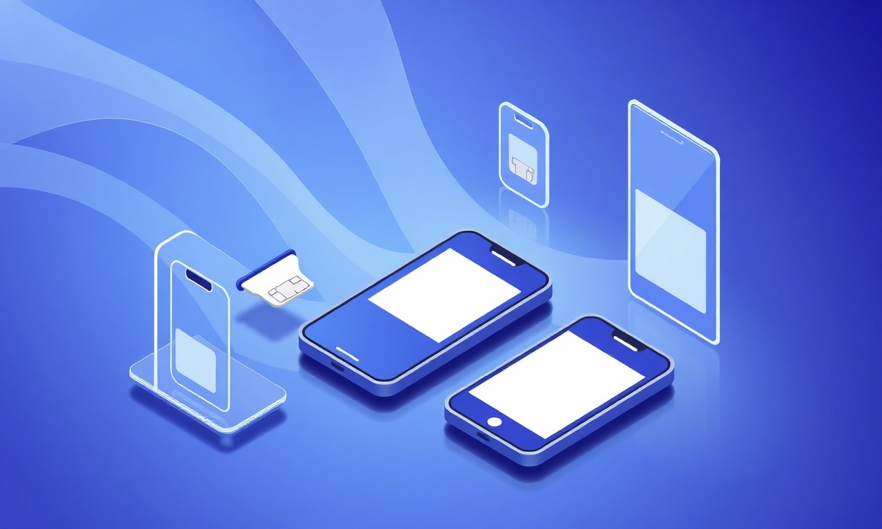 Abstract layered shapes symbolizing digital SIM verification methods