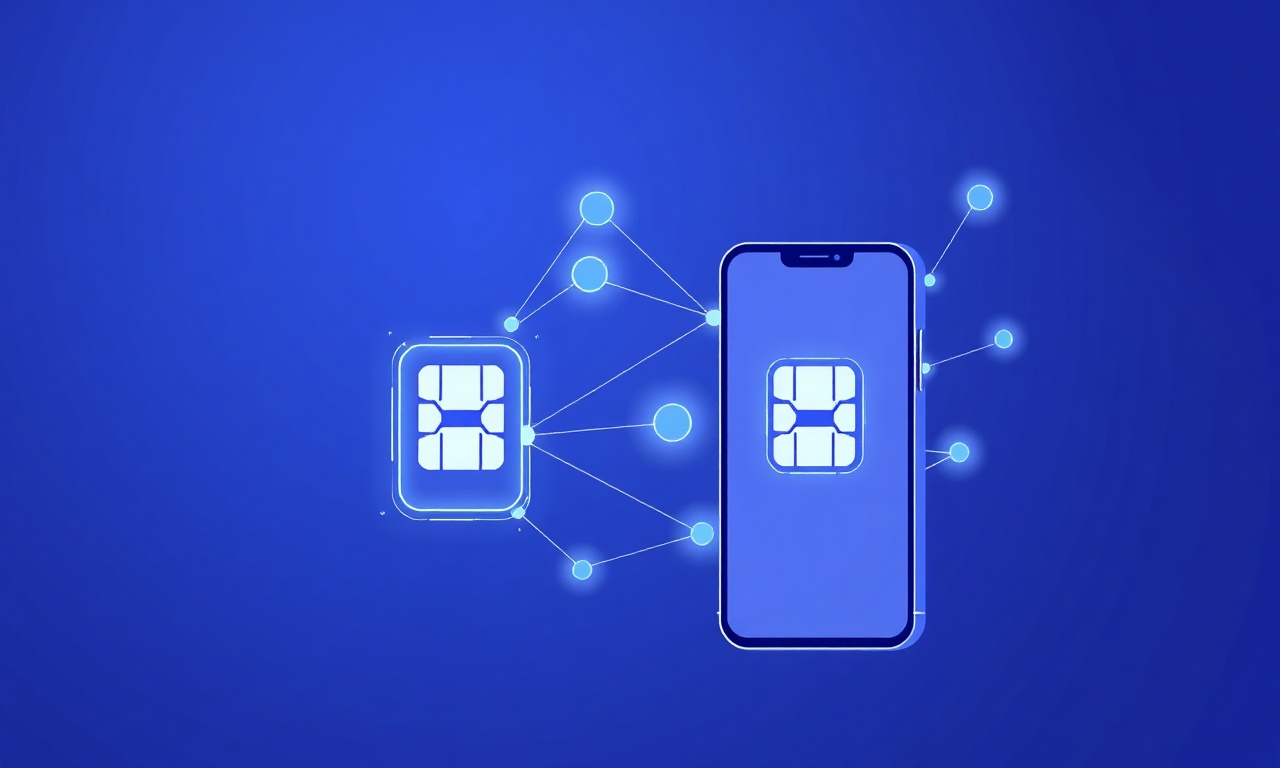 Abstract geometric representation of eSIM and Digital SIM verification