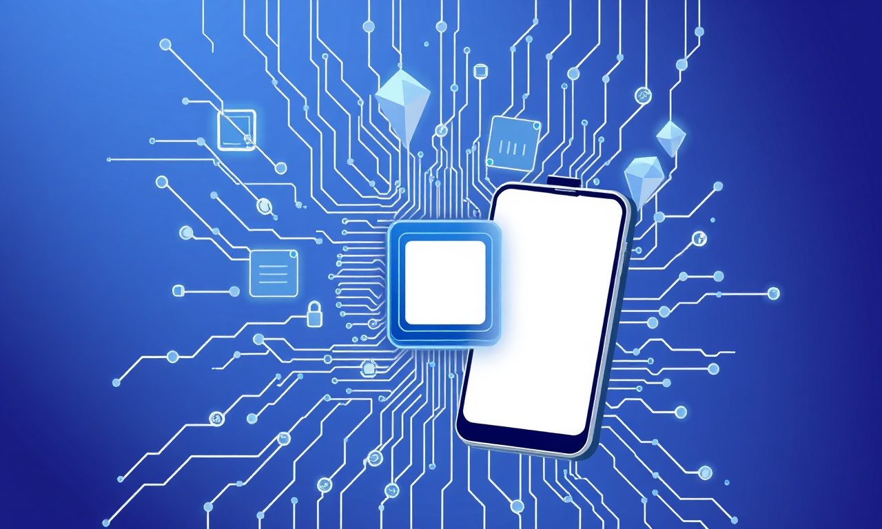 Abstract circuitry symbolizing eSIM embedded hardware and verification
