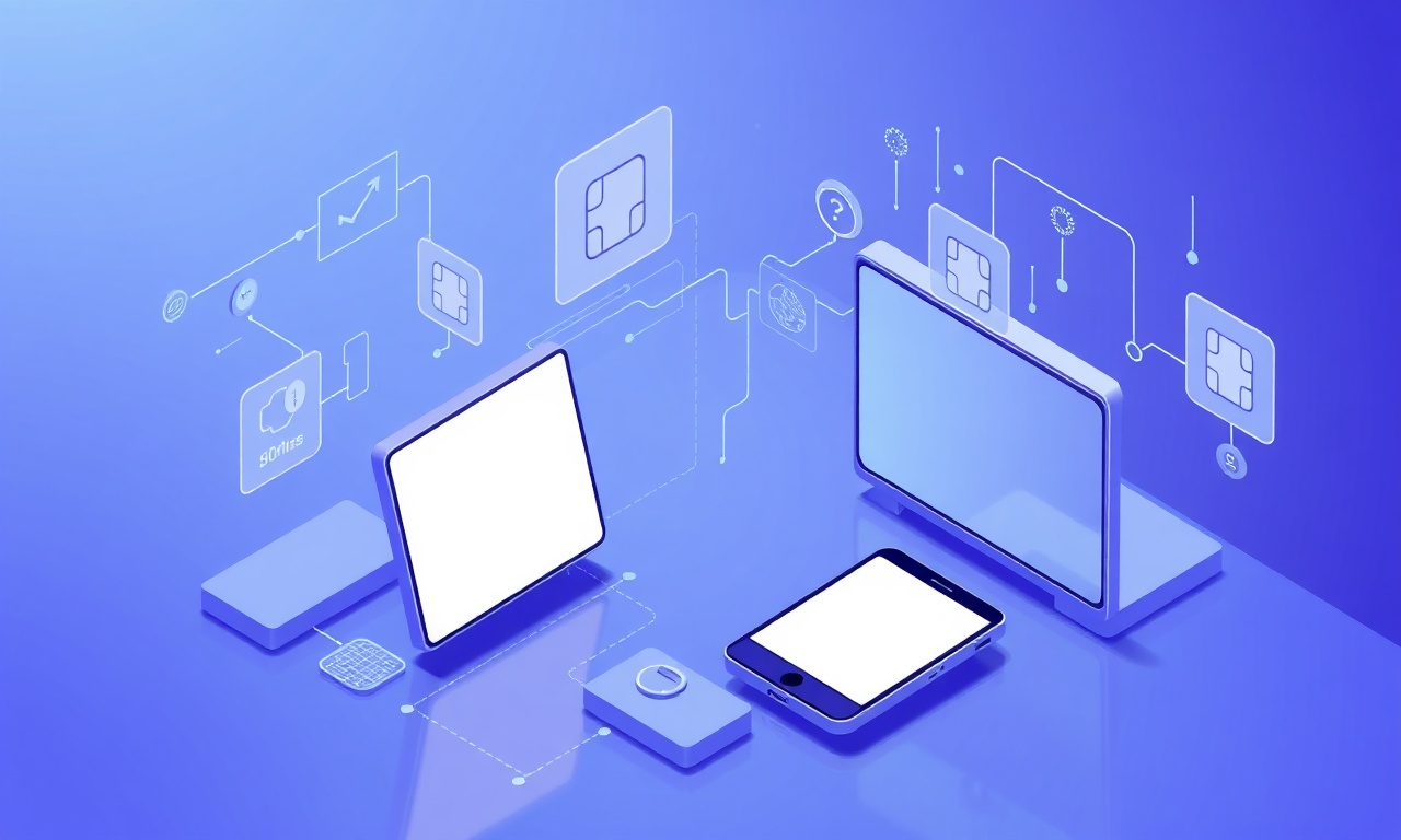 Isometric abstract shapes representing Digital SIM software verification