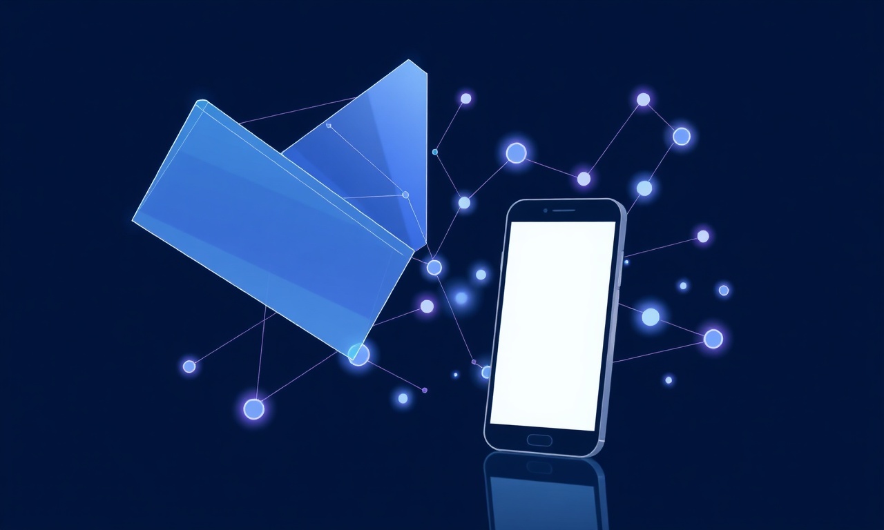 Abstract geometric shapes representing embedded and virtual SIM technology