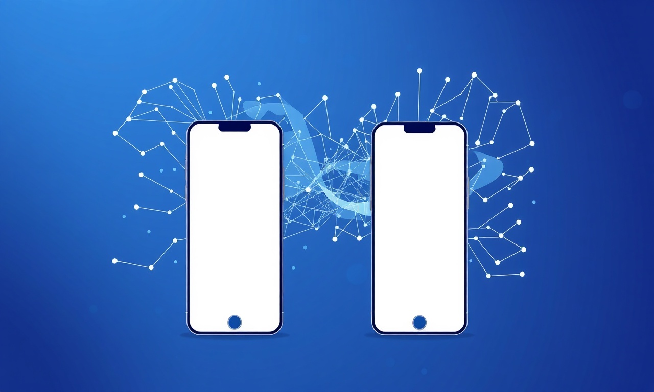 Abstract dual data flows representing eSIM vs digital SIM verification