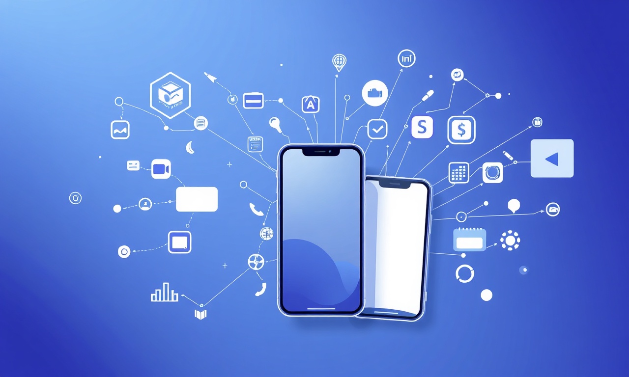 Abstract data streams symbolizing eSIM use cases
