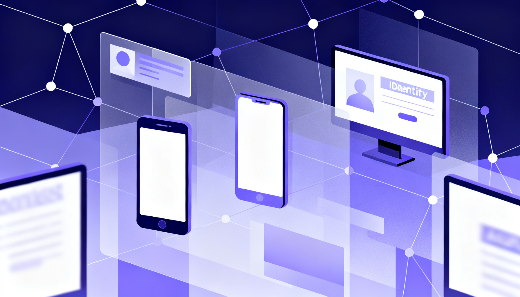 Abstract layers illustrating MFA integration with IAM