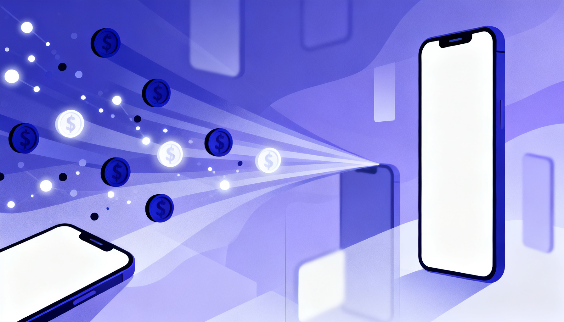 Abstract glowing particles symbolizing OTP expiration