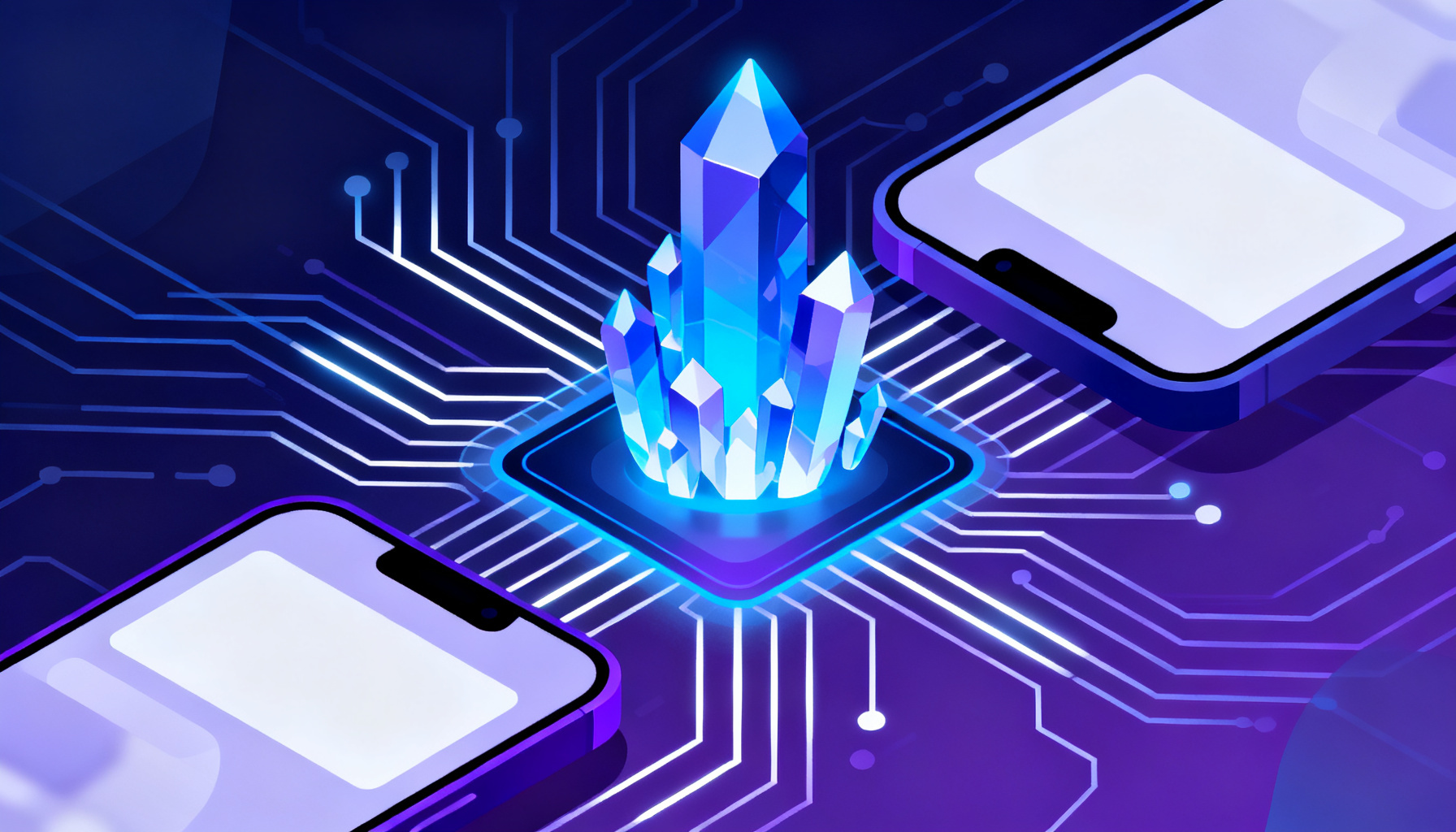Futuristic abstract circuitry symbolizing advanced OTP technologies