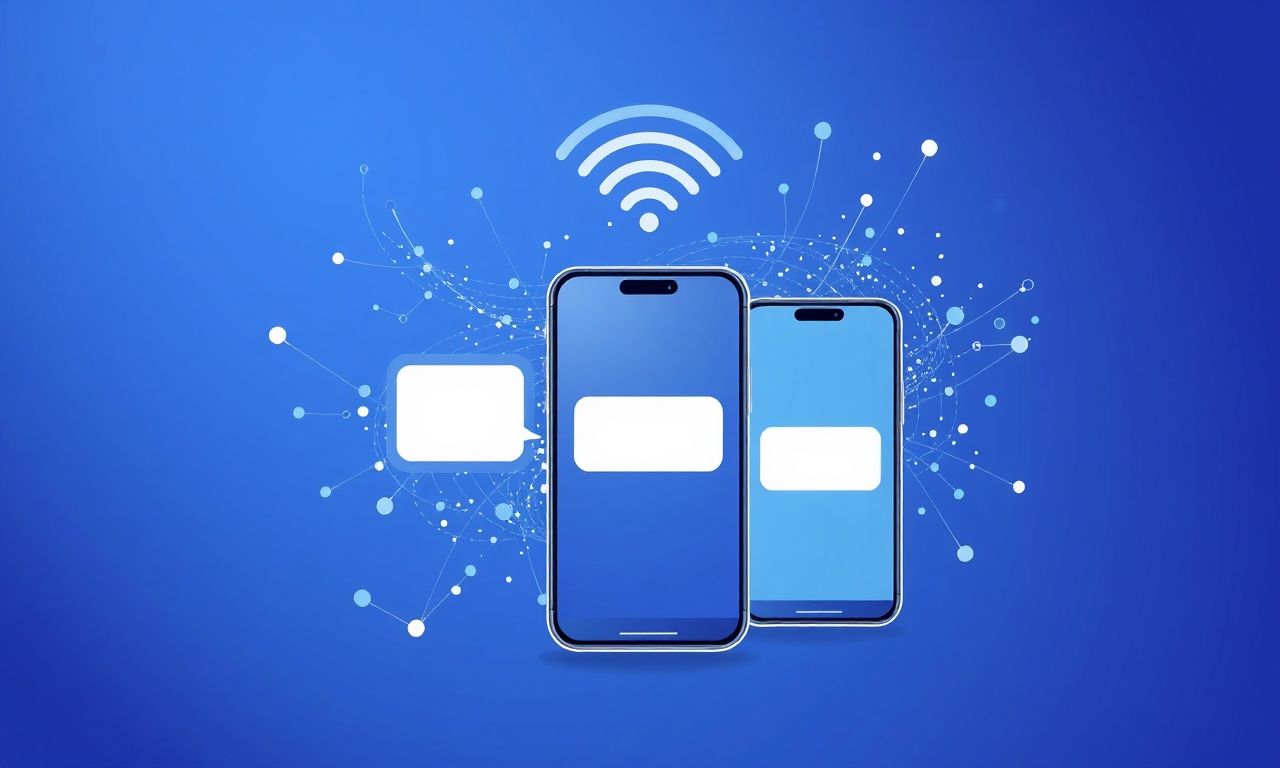 Abstract signals visualizing SMS verification steps