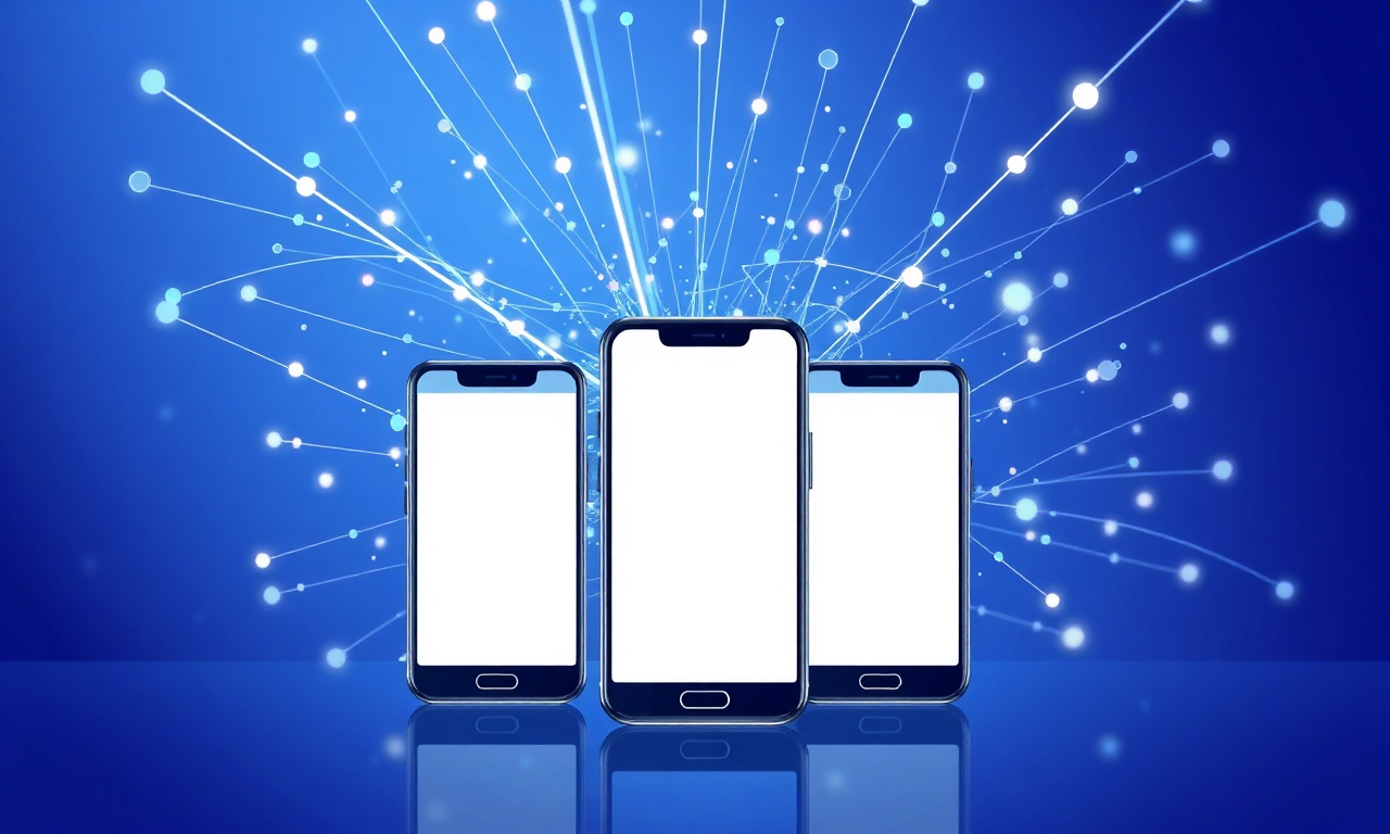 Abstract futuristic network representing SMS technology trends