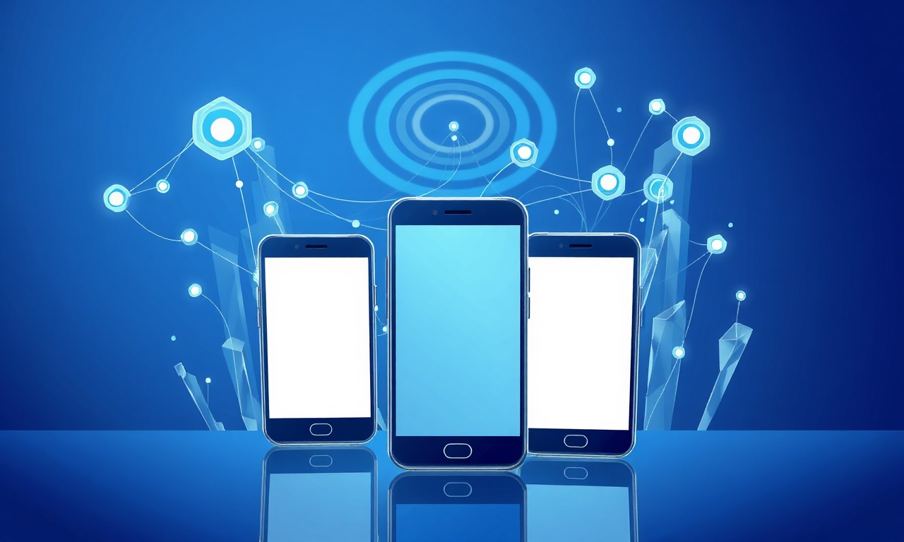 Abstract futuristic network representing SMS delivery trends