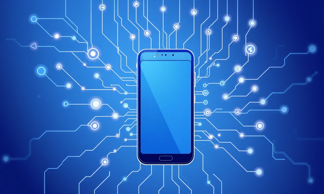 Abstract futuristic circuitry representing SMS API innovations