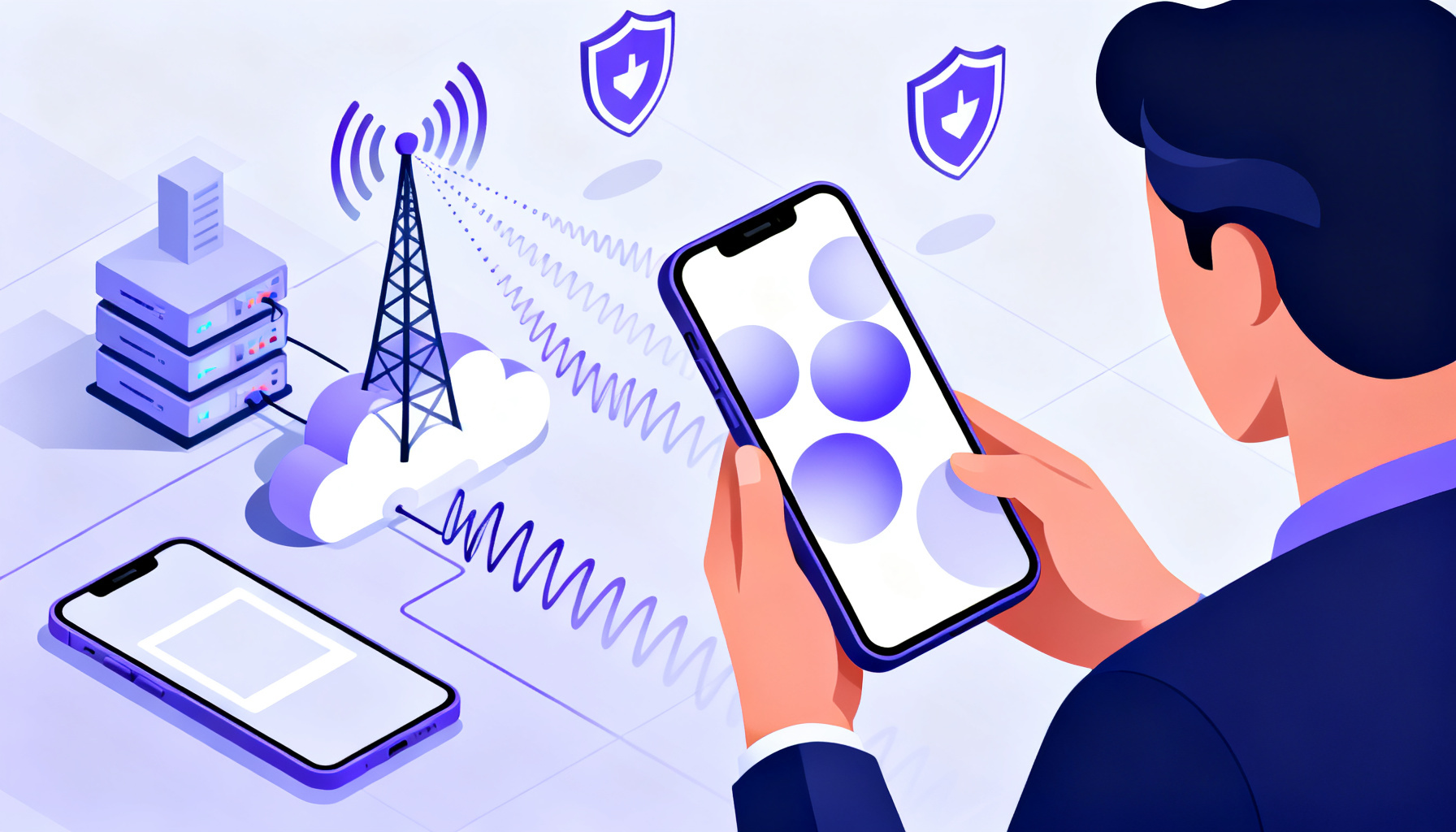 Mobile phone receiving secure SMS verification code