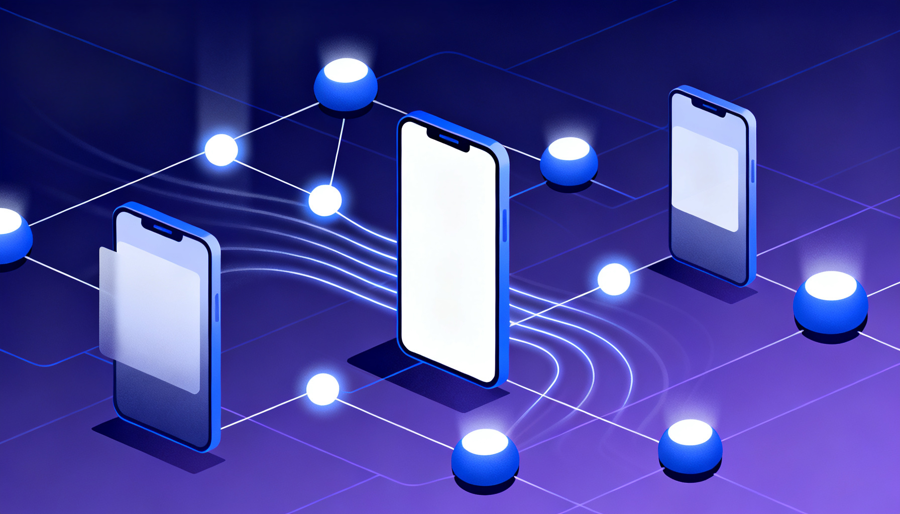 Abstract futuristic network representing advanced 2FA technologies
