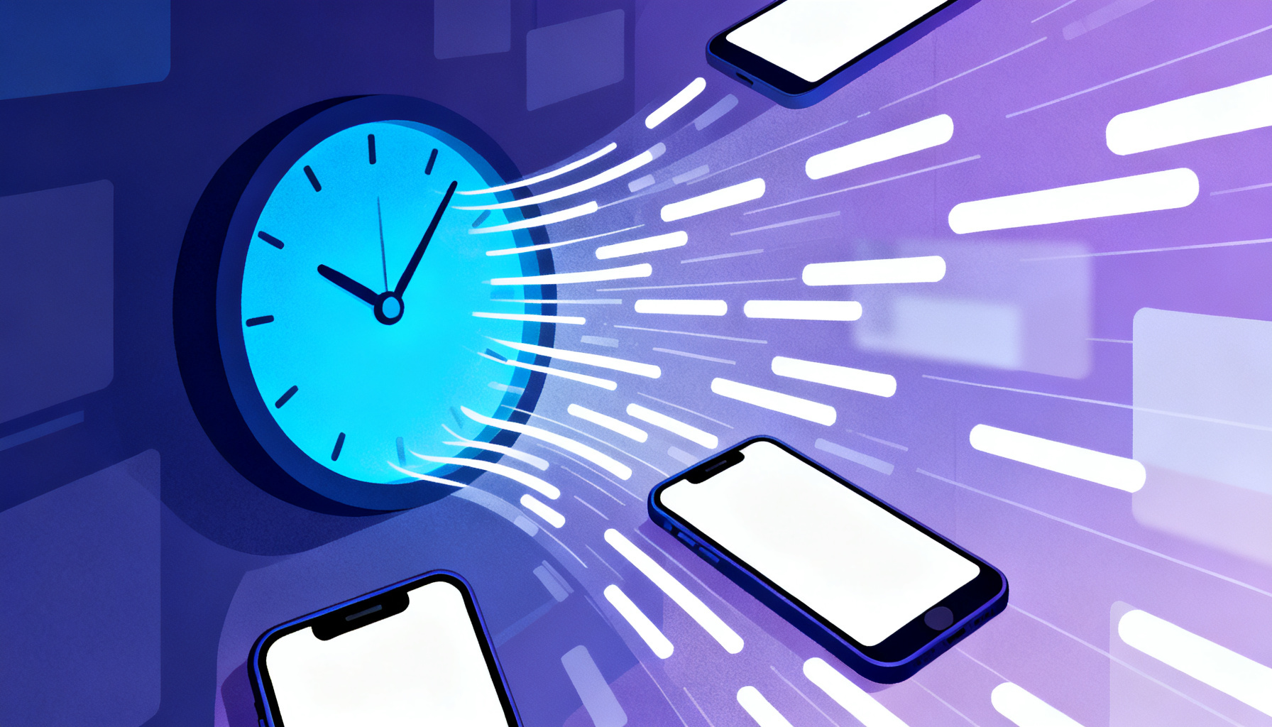 Abstract clock and data streams representing TOTP mechanism