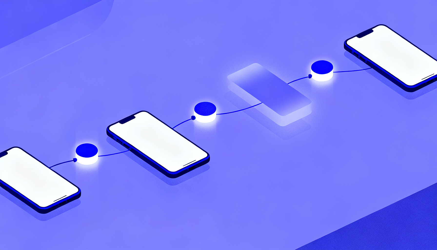 Abstract flowchart representing 2FA user experience