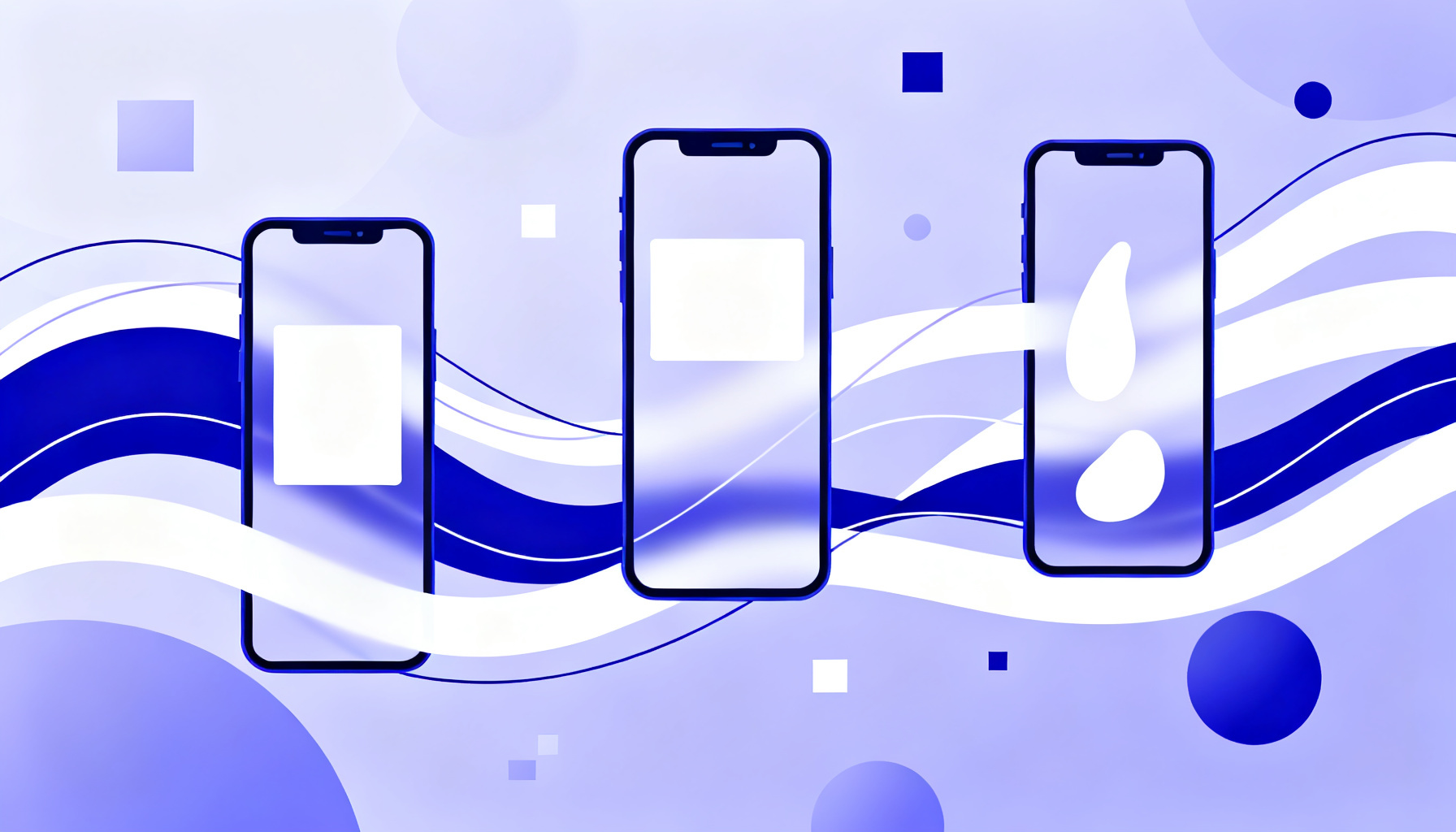 Abstract geometric shapes with flowing data streams