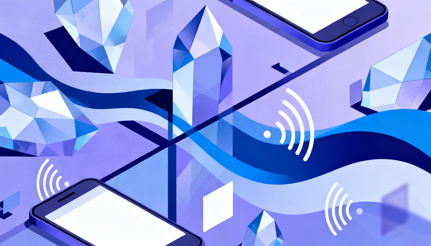 Crystalline planes with flowing signal waves