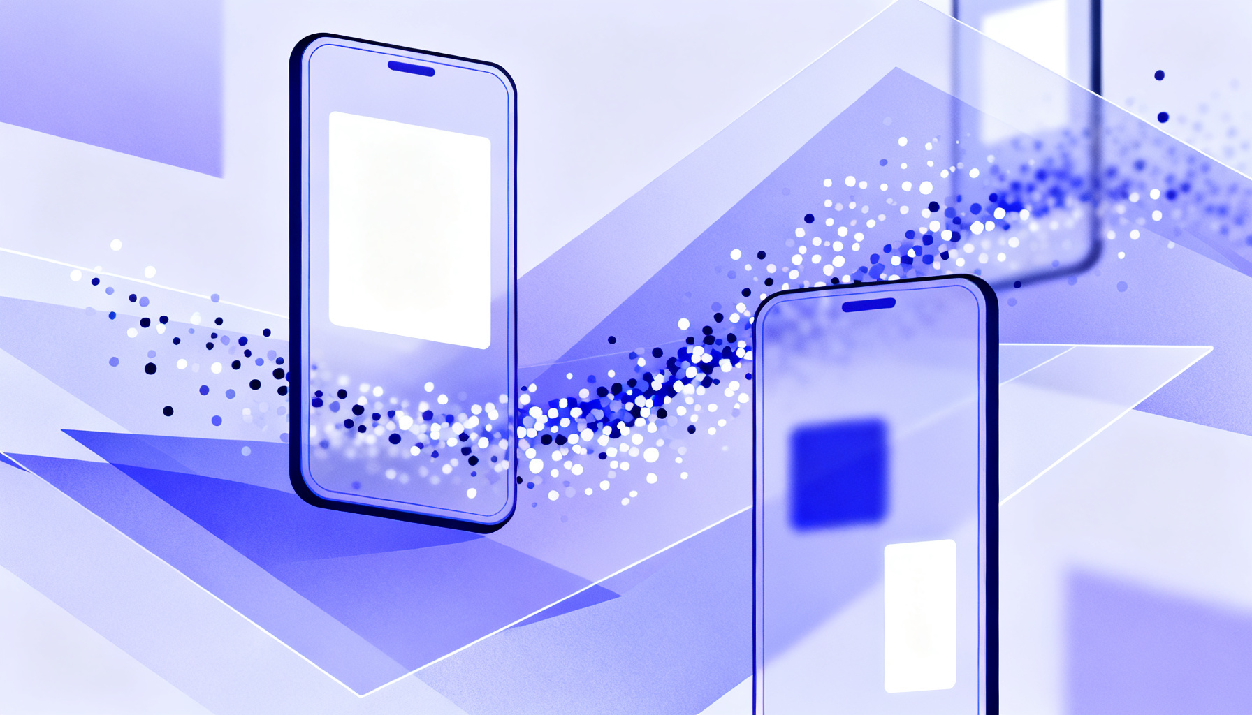 Abstract translucent planes symbolizing IVR systems