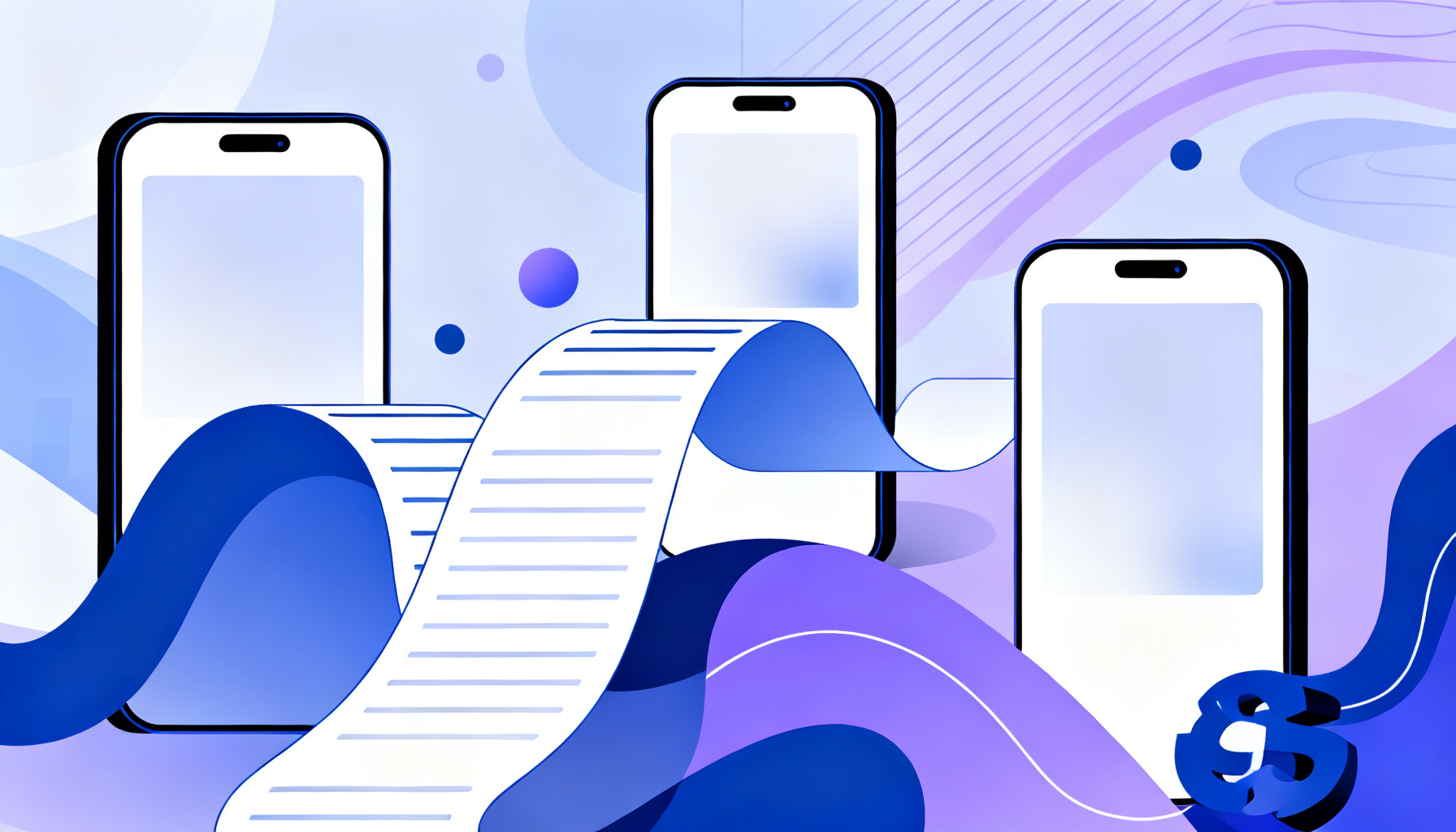 Abstract flowing lines representing pricing models