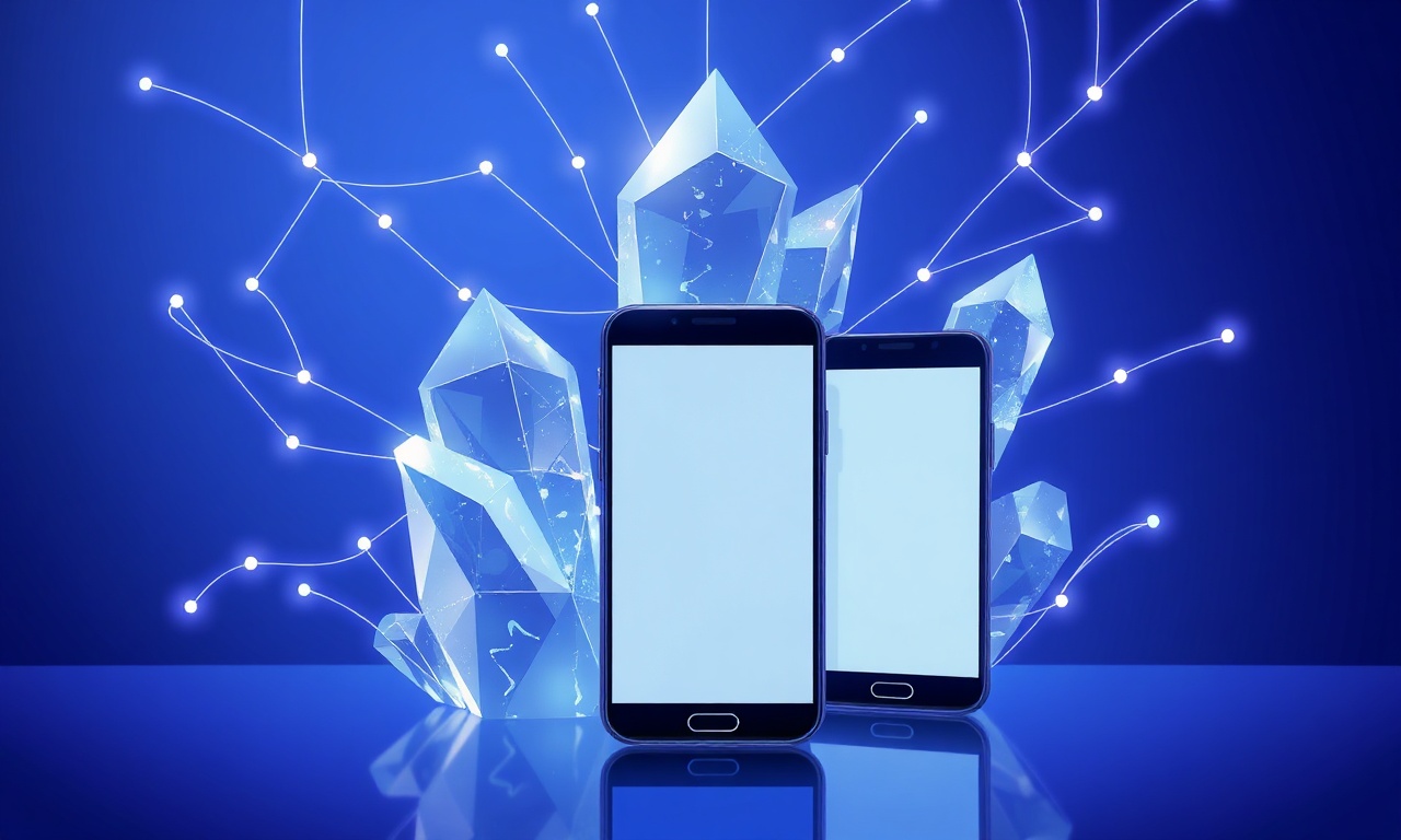 Abstract crystalline network symbolizing identity verification