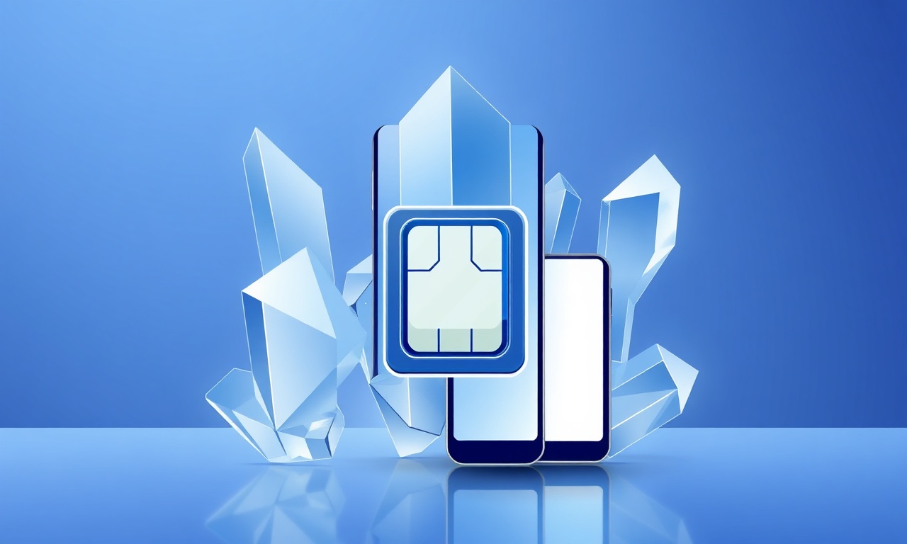Abstract geometric shapes symbolizing embedded SIM technology