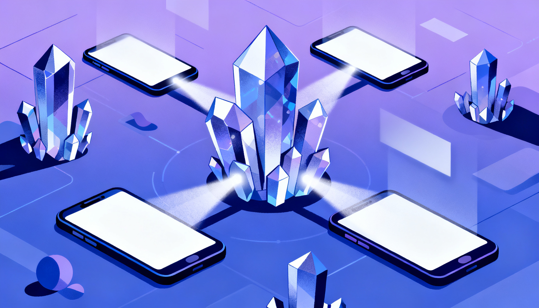 Abstract crystalline network representing MFA vendor evaluation