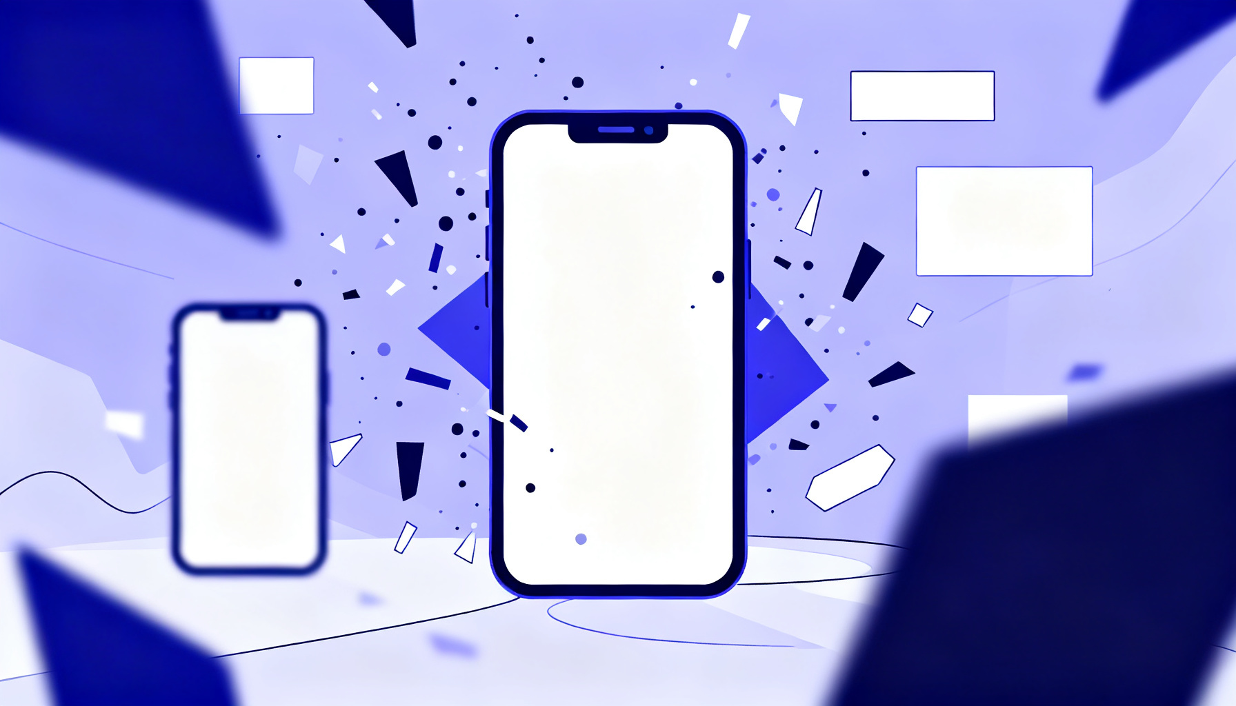 Abstract fragmented shapes representing OTP troubleshooting