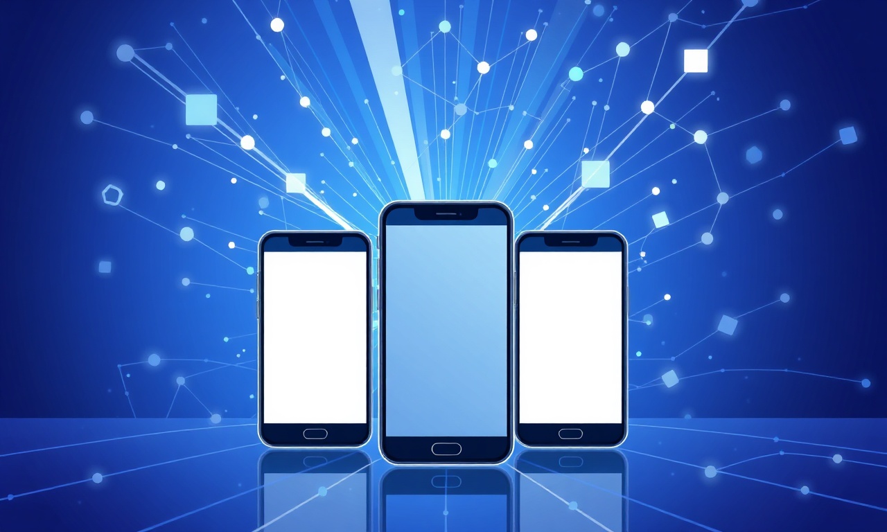 Futuristic abstract network representing SMS trends