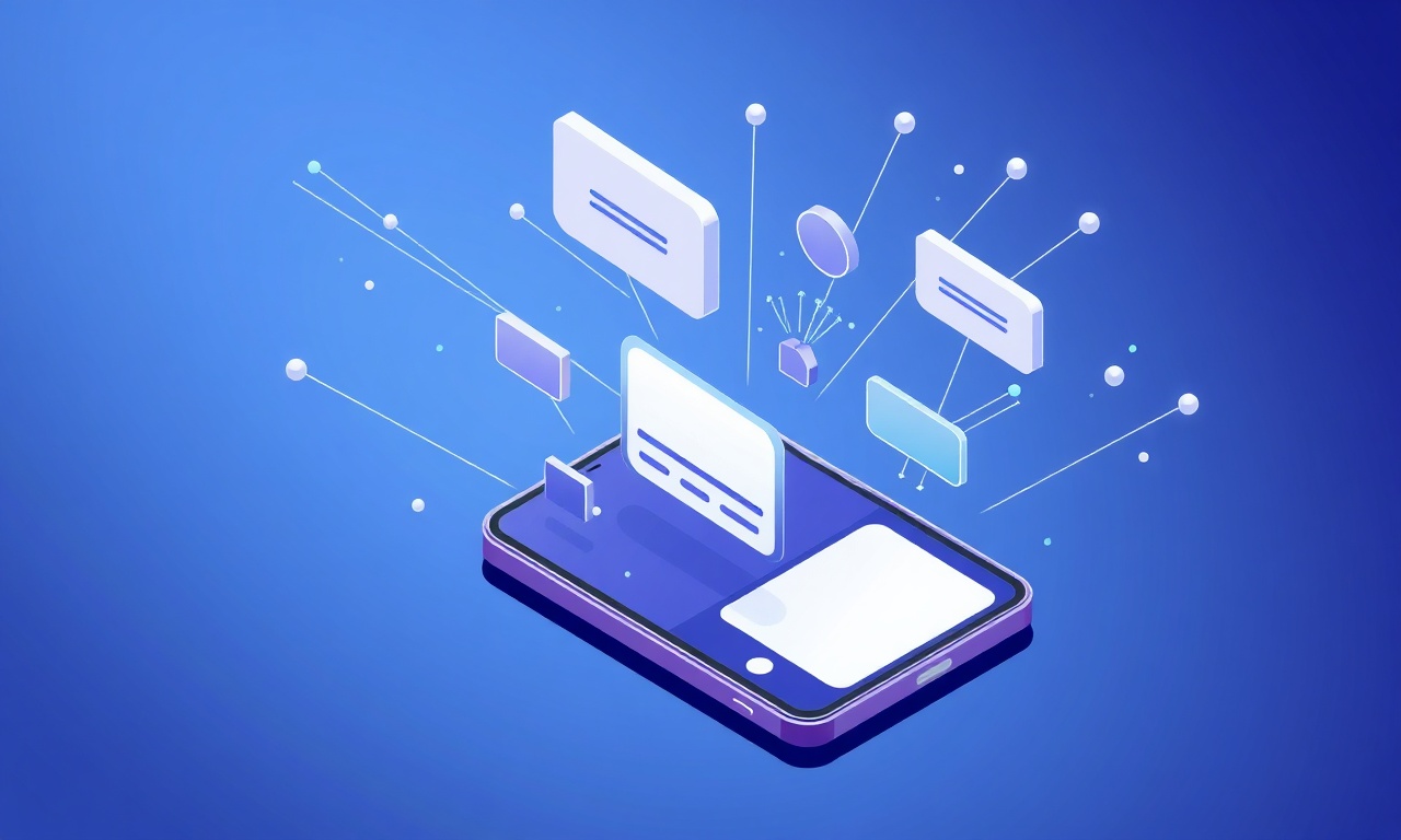 Isometric shapes illustrating SMS system components
