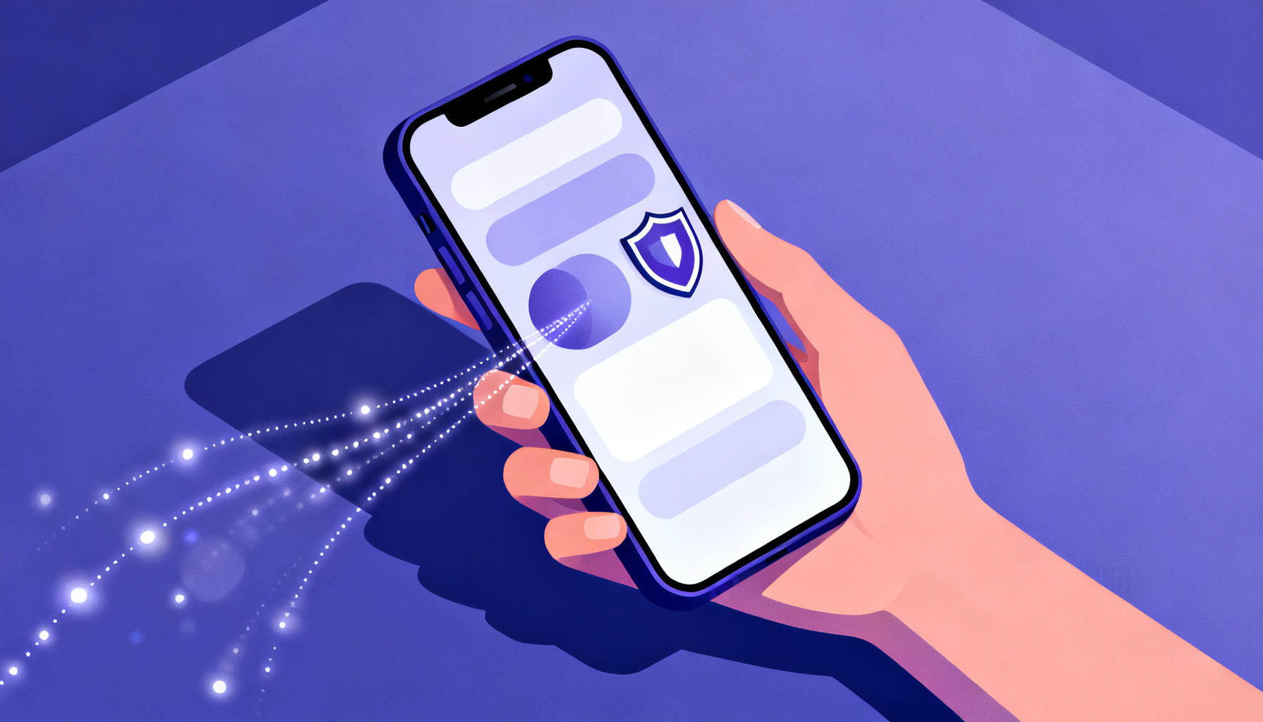 Mobile phone receiving secure SMS verification code