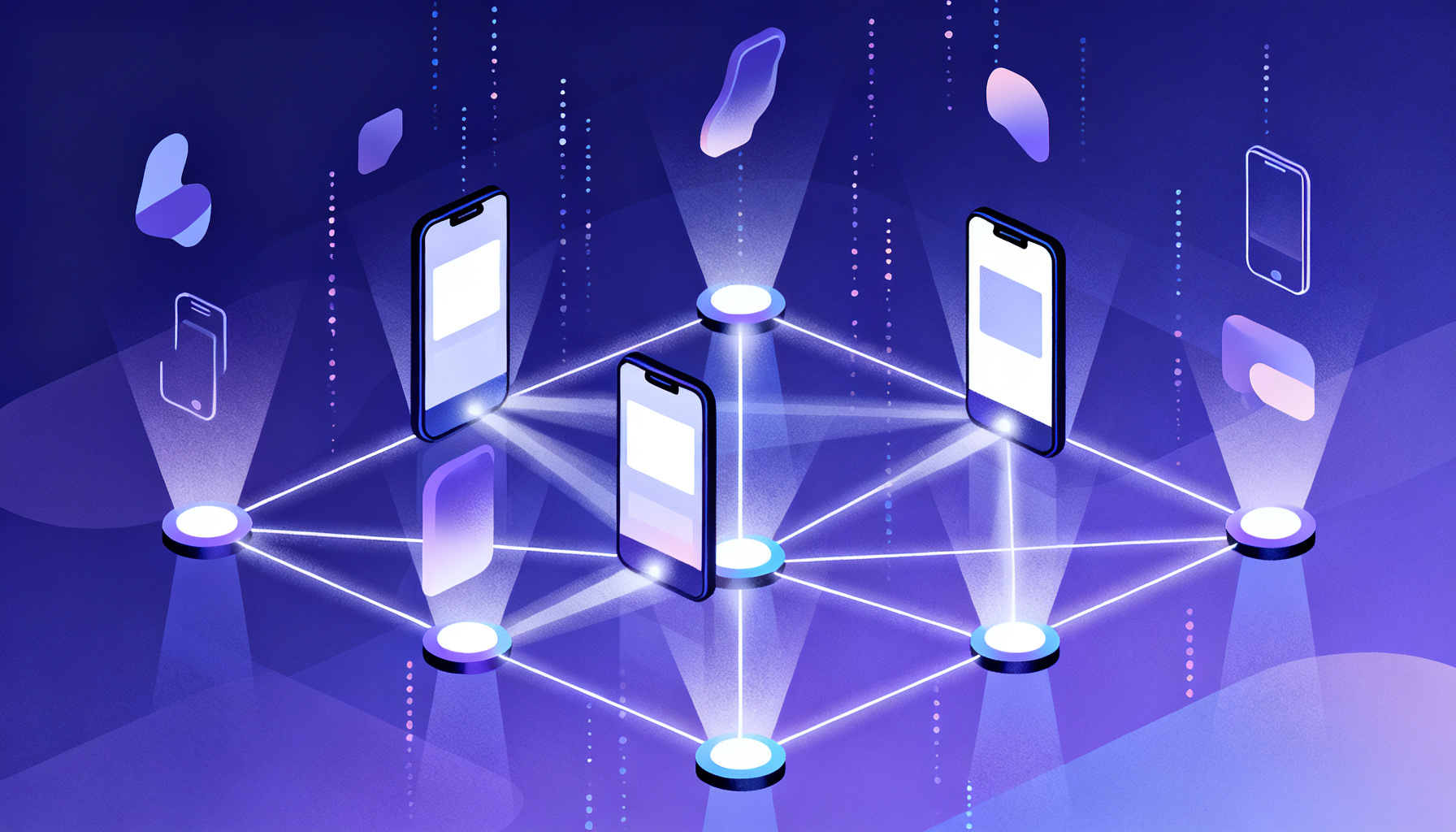Digital network representing virtual phone numbers for SMS