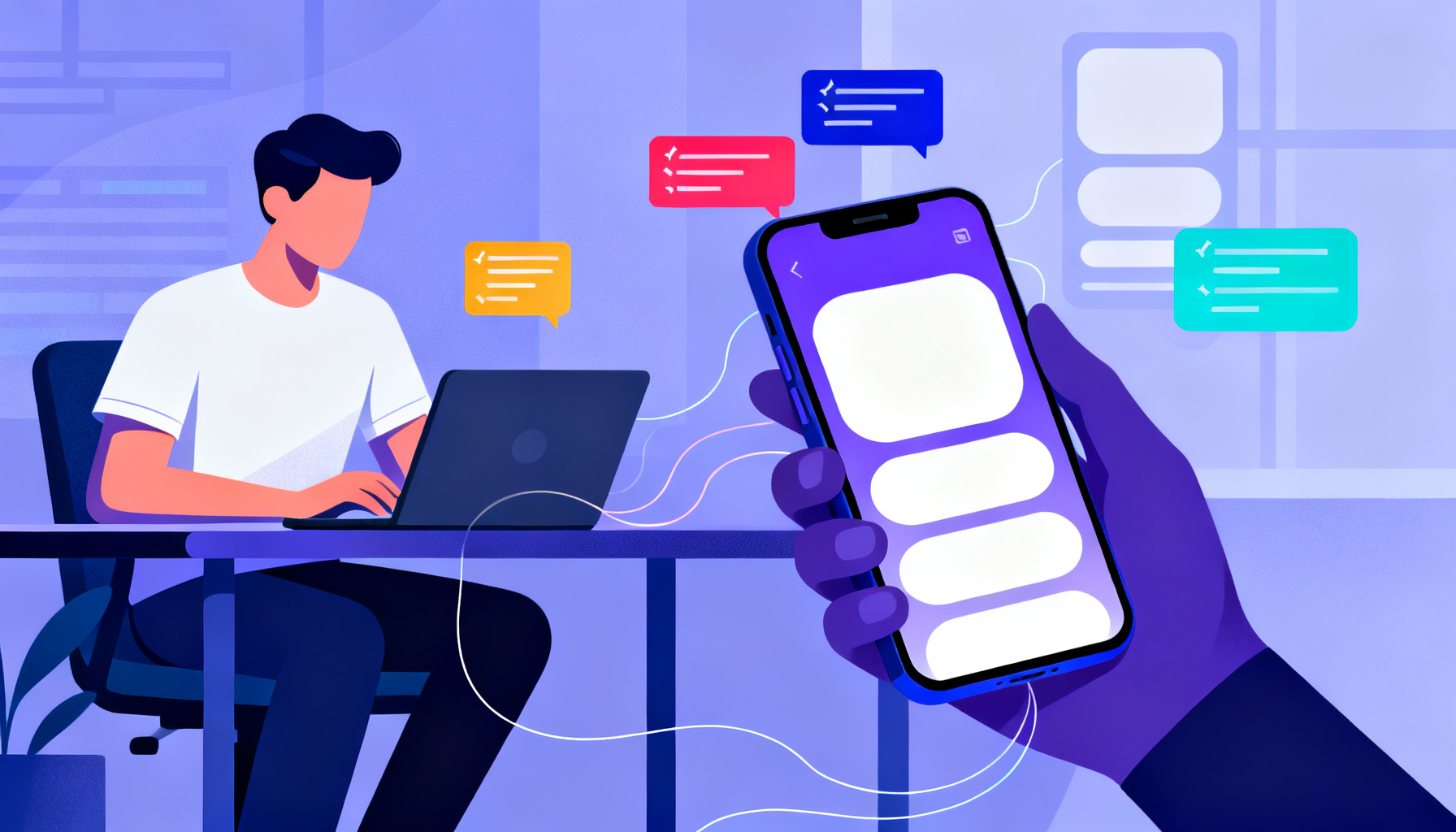 Developer implementing SMS verification code