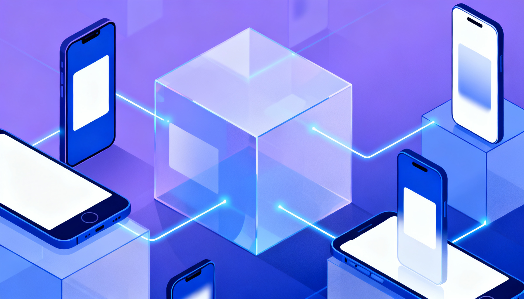 Abstract interconnected cubes representing comparisons