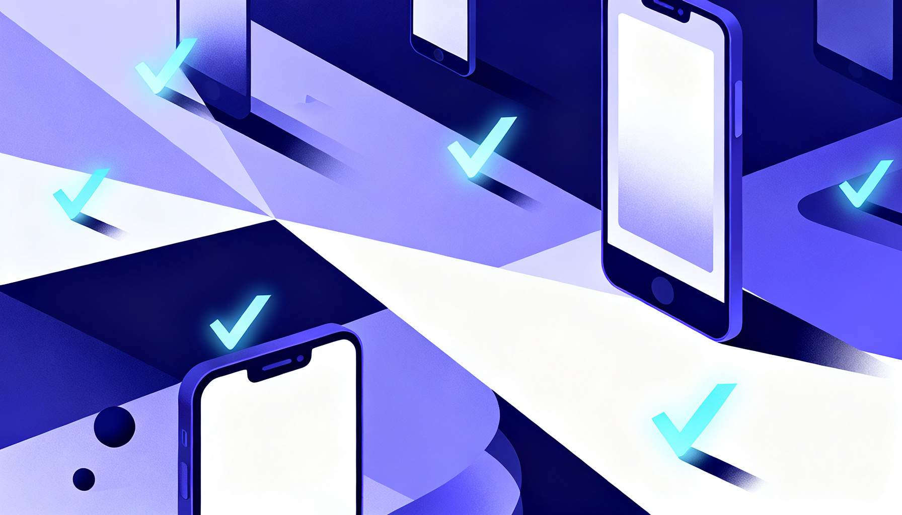 Abstract planes with glowing compliance symbols