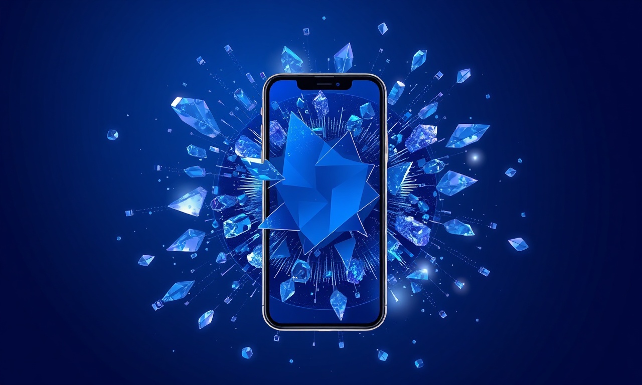 Abstract fractured crystalline shapes representing security vulnerabilities