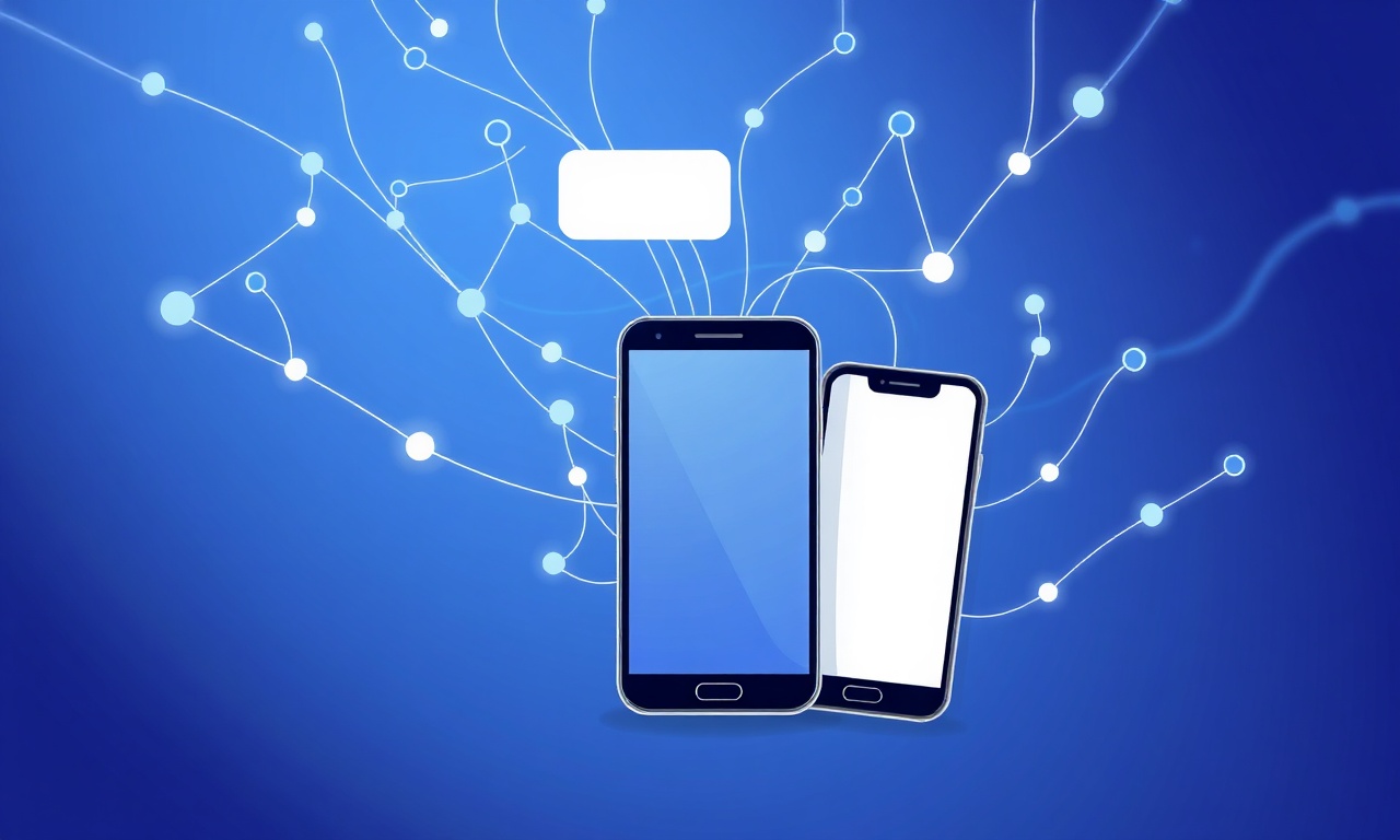 Abstract glowing network representing SMS OTP delivery