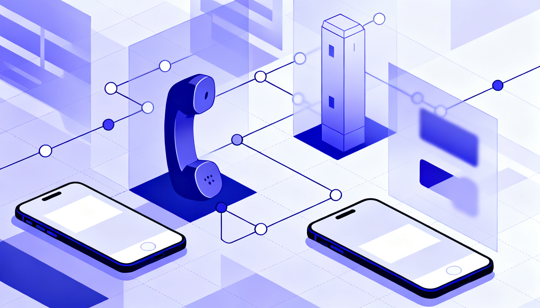 Geometric data flow diagram of telephony architecture
