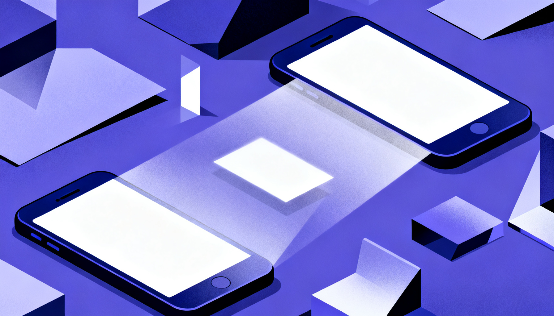 Fragmented shapes representing troubleshooting challenges