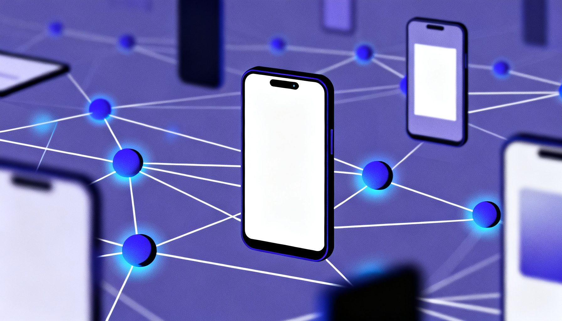 Abstract network symbolizing ephemeral one-time passwords